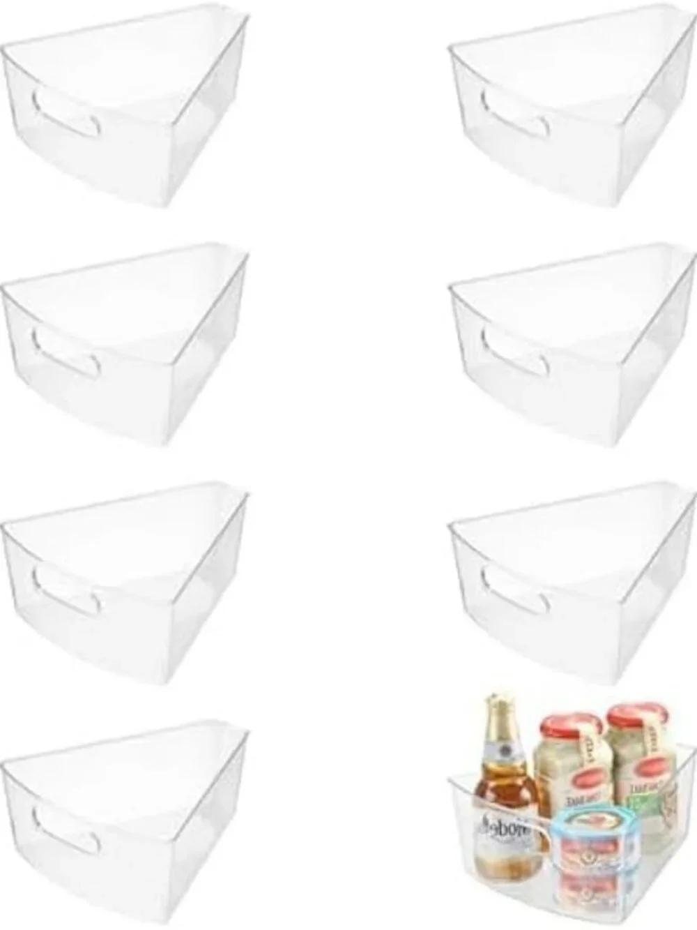Clear Lazy Susan Organizer for Corner Cabinets - 26''-27'' Diameter, BPA-Free, 8